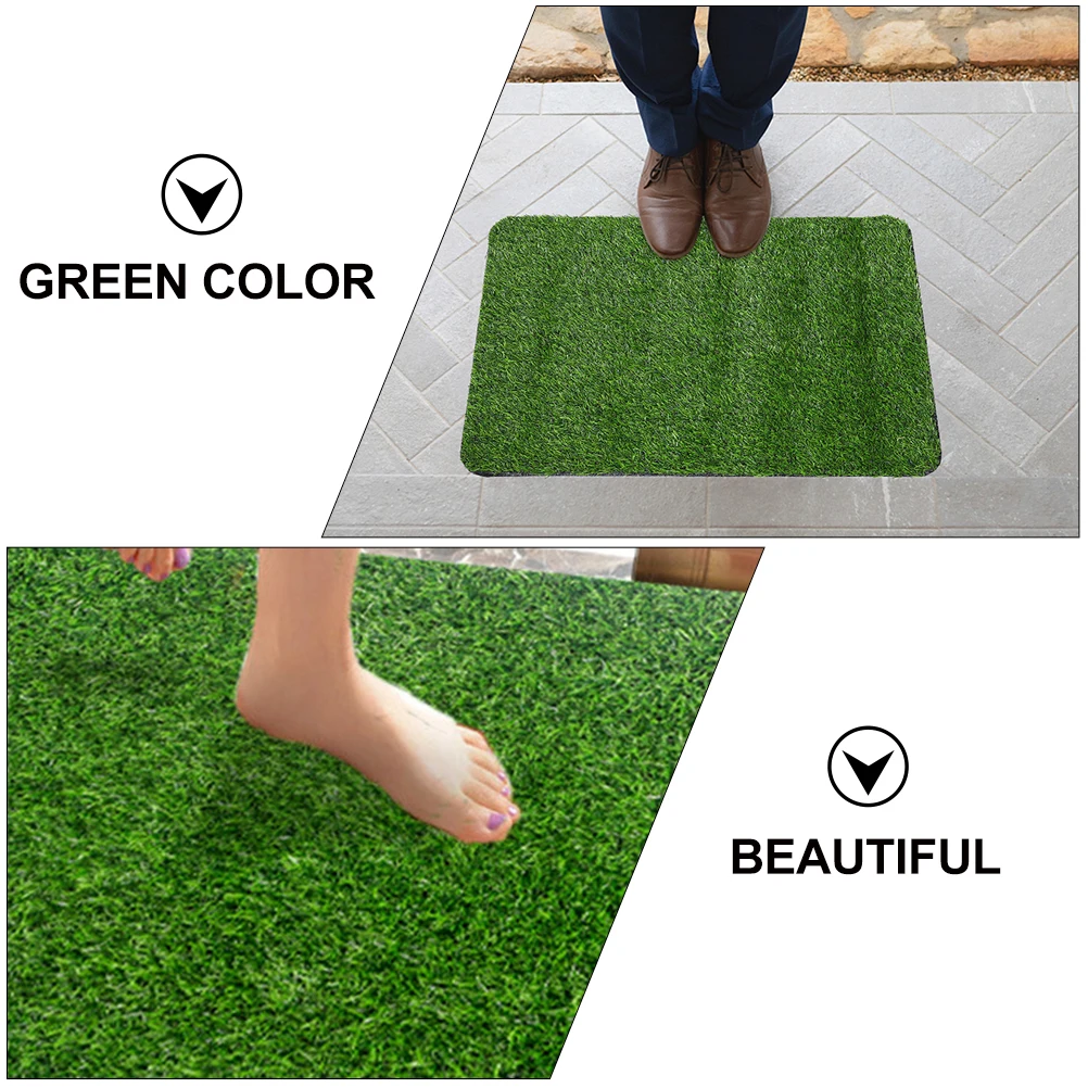 

Bathroom Floor Mat Green Grass Rug Anti skid Door Entrance Mat Household Custom Welcome Pad Non slip Bedroom Living Room Toilet