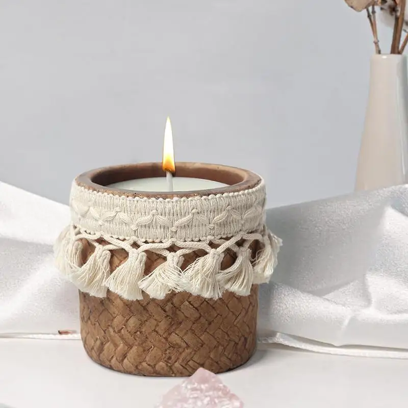 Candle Tins Concrete Candle Cup Multipurpose Candle Making Tools Home Aromatherapy Decoration Cylinder Shape Candle Holder For