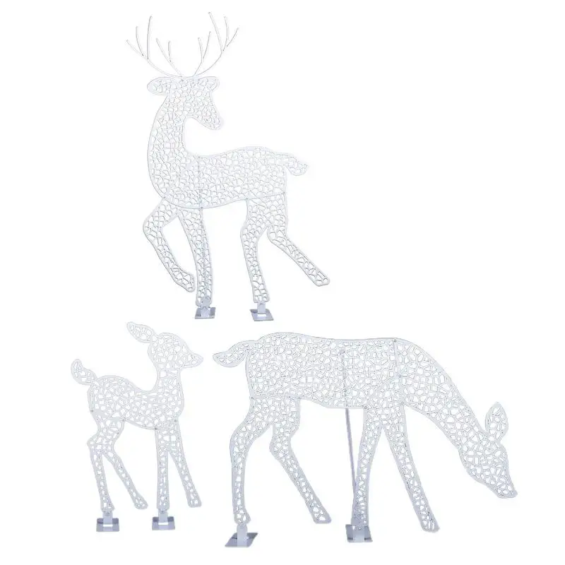 

1pcs Christmas Decorations Ornaments Gold Deer Elk Led Light Christmas Tree Scene Room House Navidad New Year Decoration