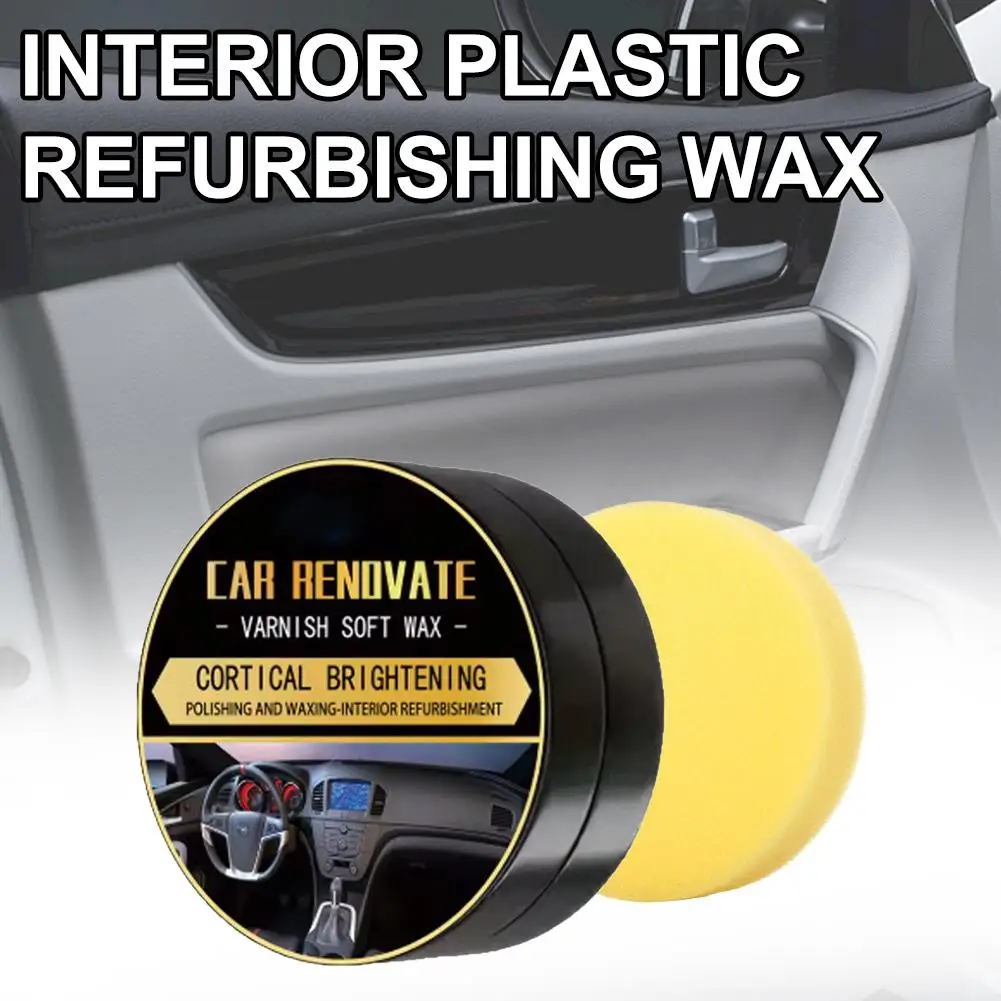 

Car Interior Plastic Refurbishment Wax Car Care Products Technology New Car Maintenance 50g+sponge Set ﻿ Odorless B0q7