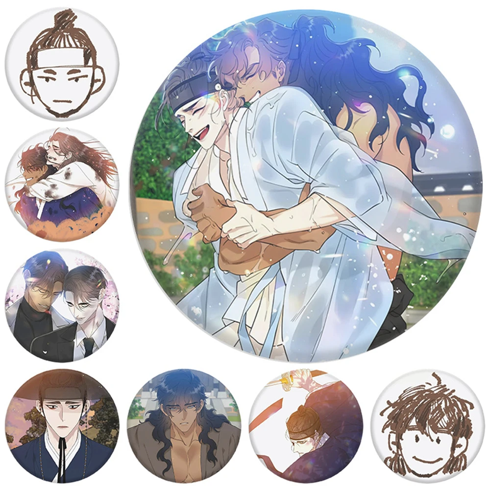 

58mm Anime Clocking Tiger in the Eyes‌ Cosplay COSTUME Badge Pin SPTE Tinplate Brooch Prop Gift