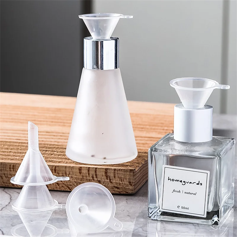 5/10/50/100 szt. Mini lejki do butelek laboratoryjnych, do piaskowych obrazów, perfum, przypraw, proszków, olejków eterycznych i aktywności rekreacyjnych