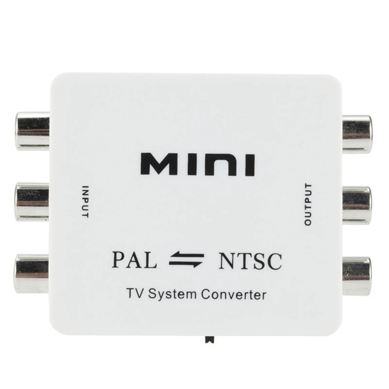 1 PCS Mini PAL NTSC Bi-Direction TV System Converter Switcher White ABS PAL To NTSC NTSC To PAL Dual-Way TV Composite Connection