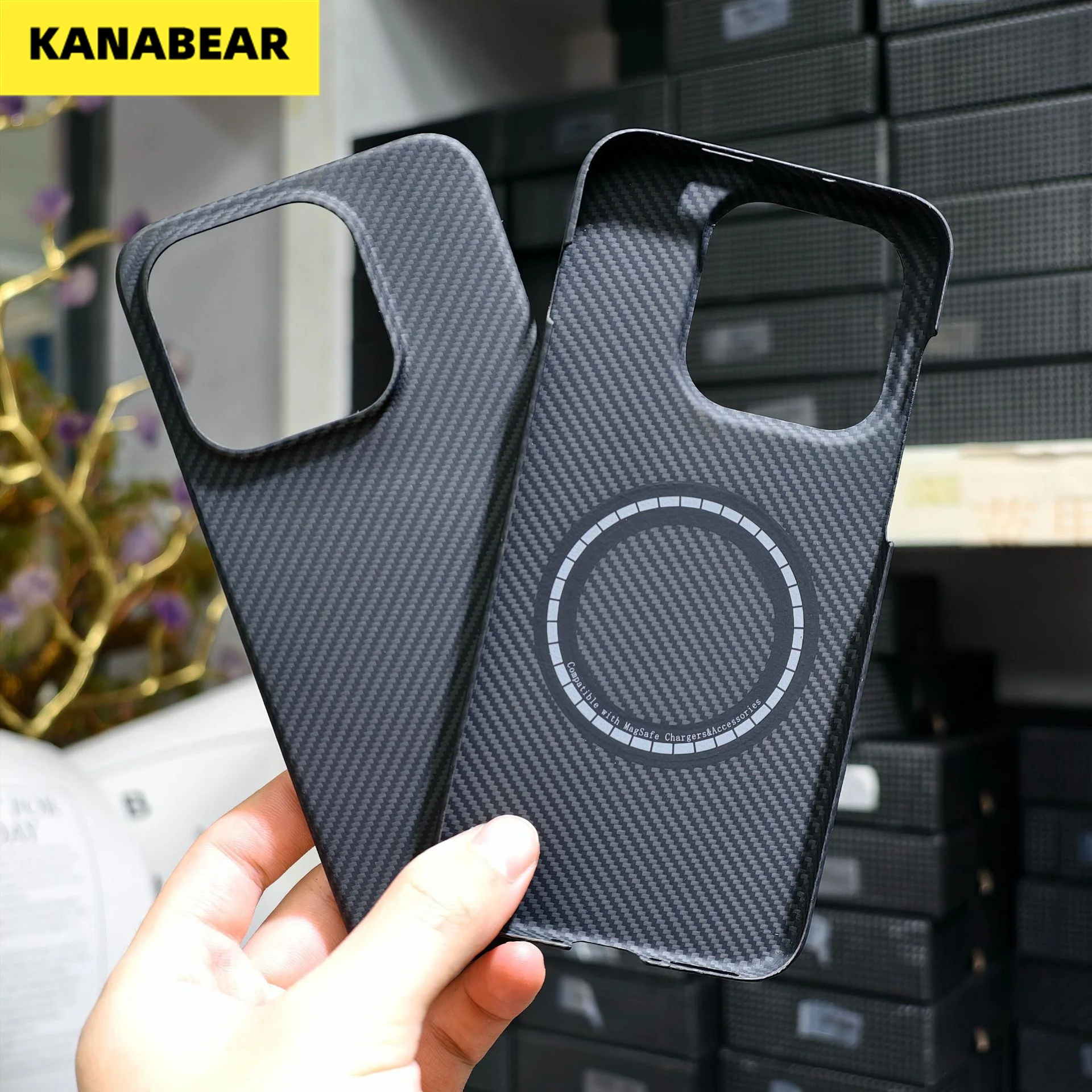 

Ультратонкий роскошный чехол из кевлара для OnePlus 15, совместимый с MagSafe, жесткий корпус из арамидного волокна, защитный чехол с защитой от отпечатков пальцев