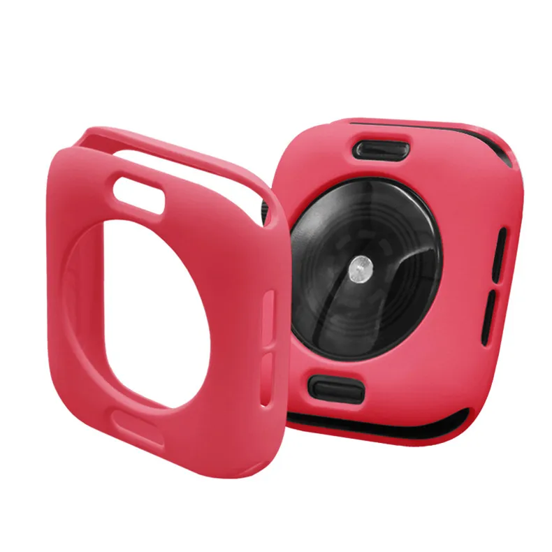 Cover For Apple Watch case 44mm 40mm 45mm 41mm 38mm Accessories Silicone Bumper Shell Protector iWatch series SE 3 4 5 6 7 8 9