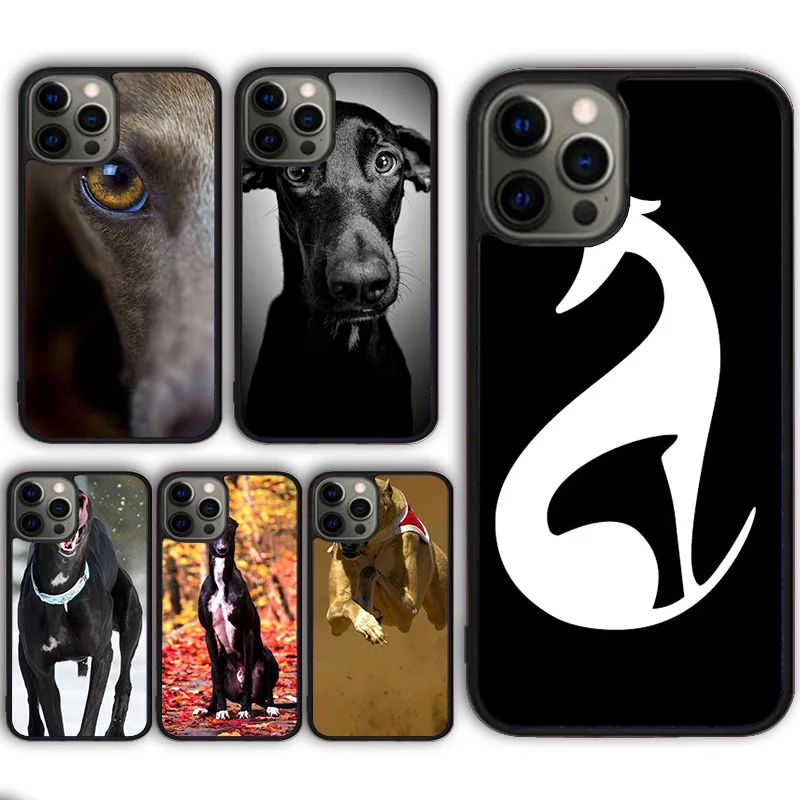 Sitting Fawn Greyhound Dog Phone Case Cover for iPhone 16 15 SE2020 13 14 11 12 Mini Pro Max Max 6 7 8 Plus coque fundas