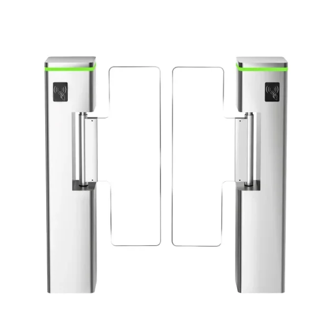 Luxury Gym Swing Barrier Turnstile Gate with QR Code Reader & Face Recognition Security System