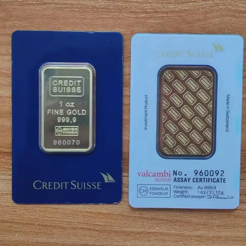 Nichtmagnetischer Argor Heraeus Goldbarren 1 Unze 24k vergoldetes Messing Goldbarren Kunsthandwerk Geschenke für Sammler