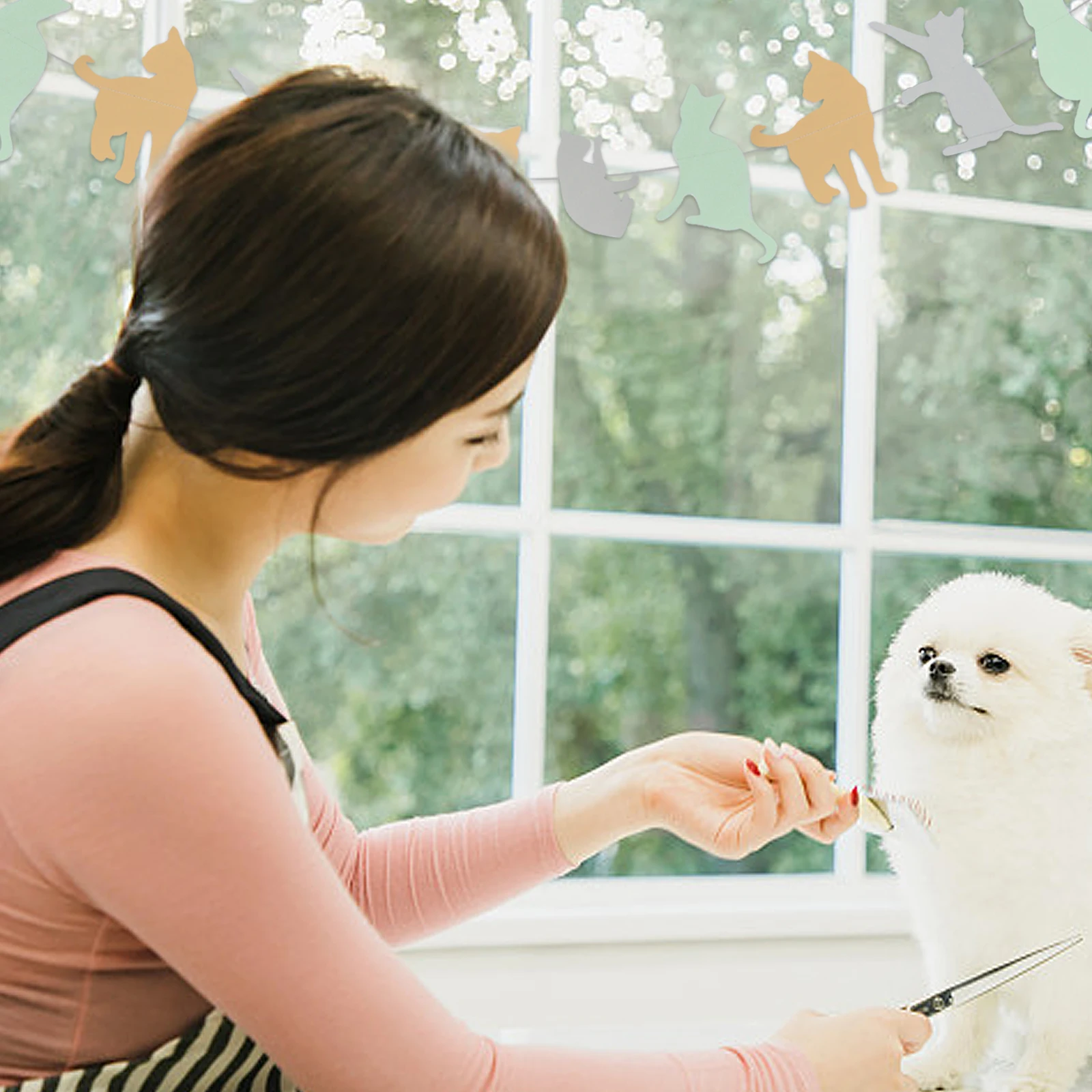 

2pcs Animal Shape Bunting Exquisite Printing Easy Assembly Party Decoration For Birthdays Holiday Celebration Banner