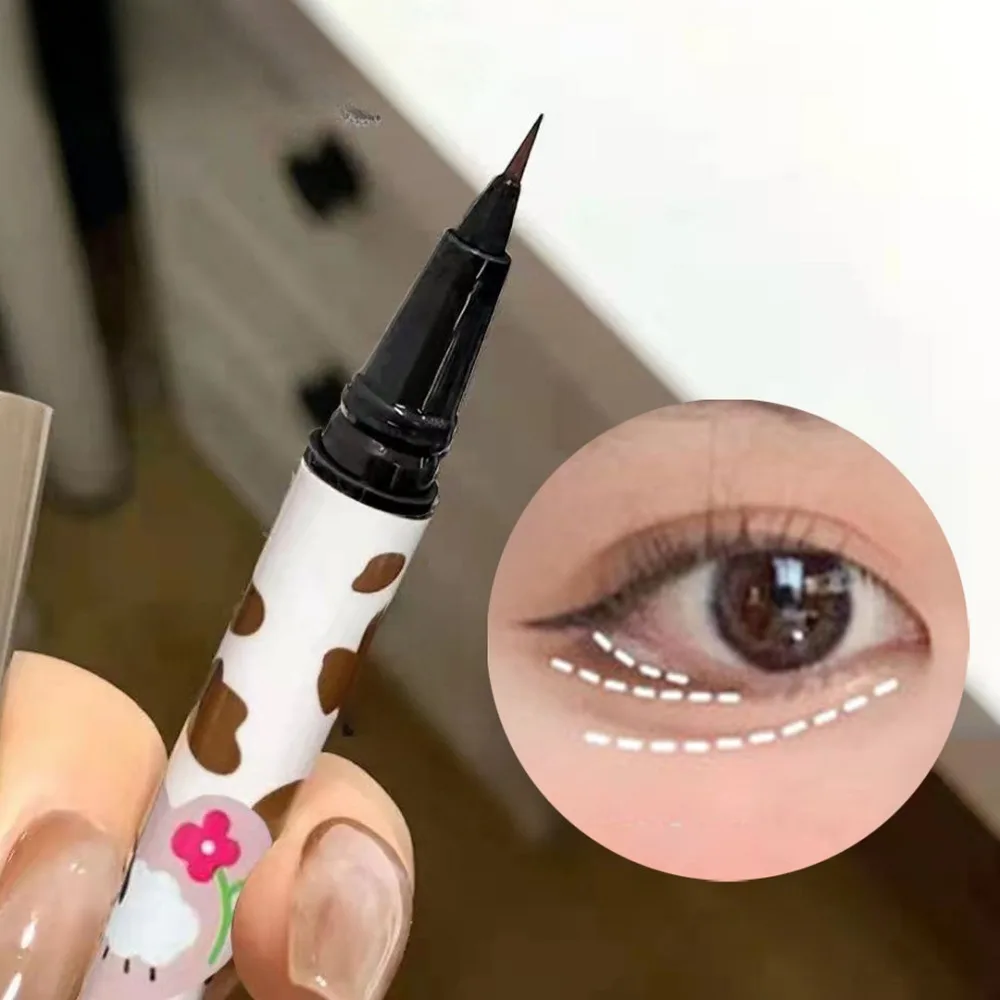 Ultra Fine Liquid Eyeliner Pen, Waterproof Smudge-proof Lasting Quick Dry Precise Tip Eyeliner for Natural Eye Makeup, 3 Colors