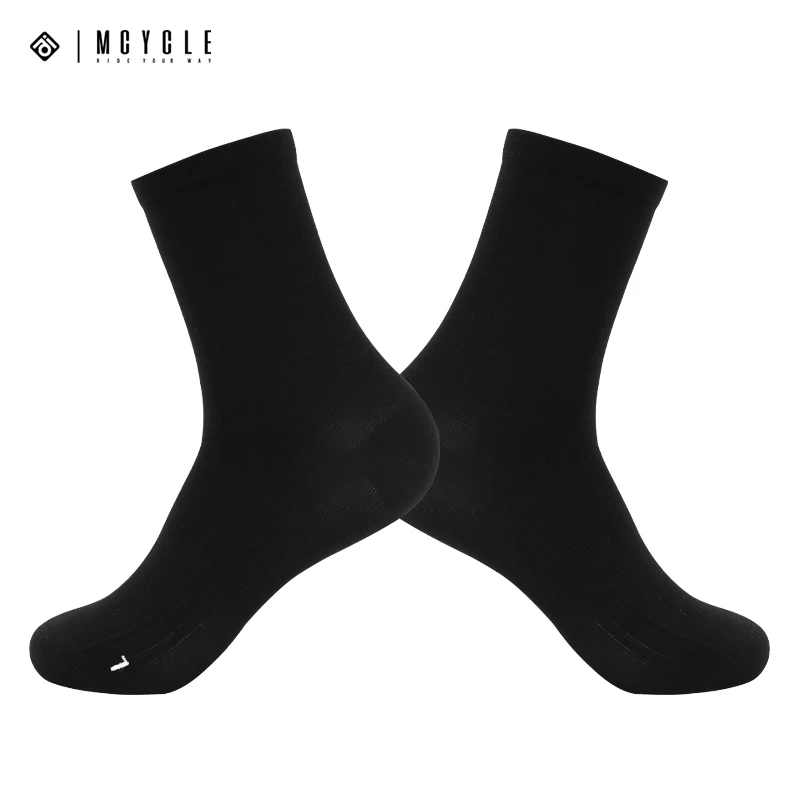 Mcycle Without Logo Sport Knitted Socks Moisture-wicking Anti Bacterial Socks Breathable Compression Cycling Socks