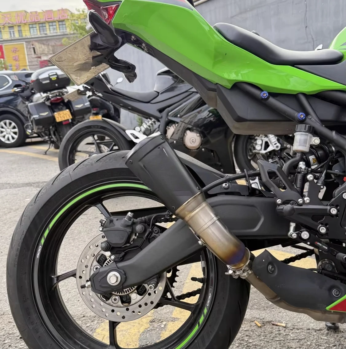For ZX4R ZX4RR  titaniumAR exhaust