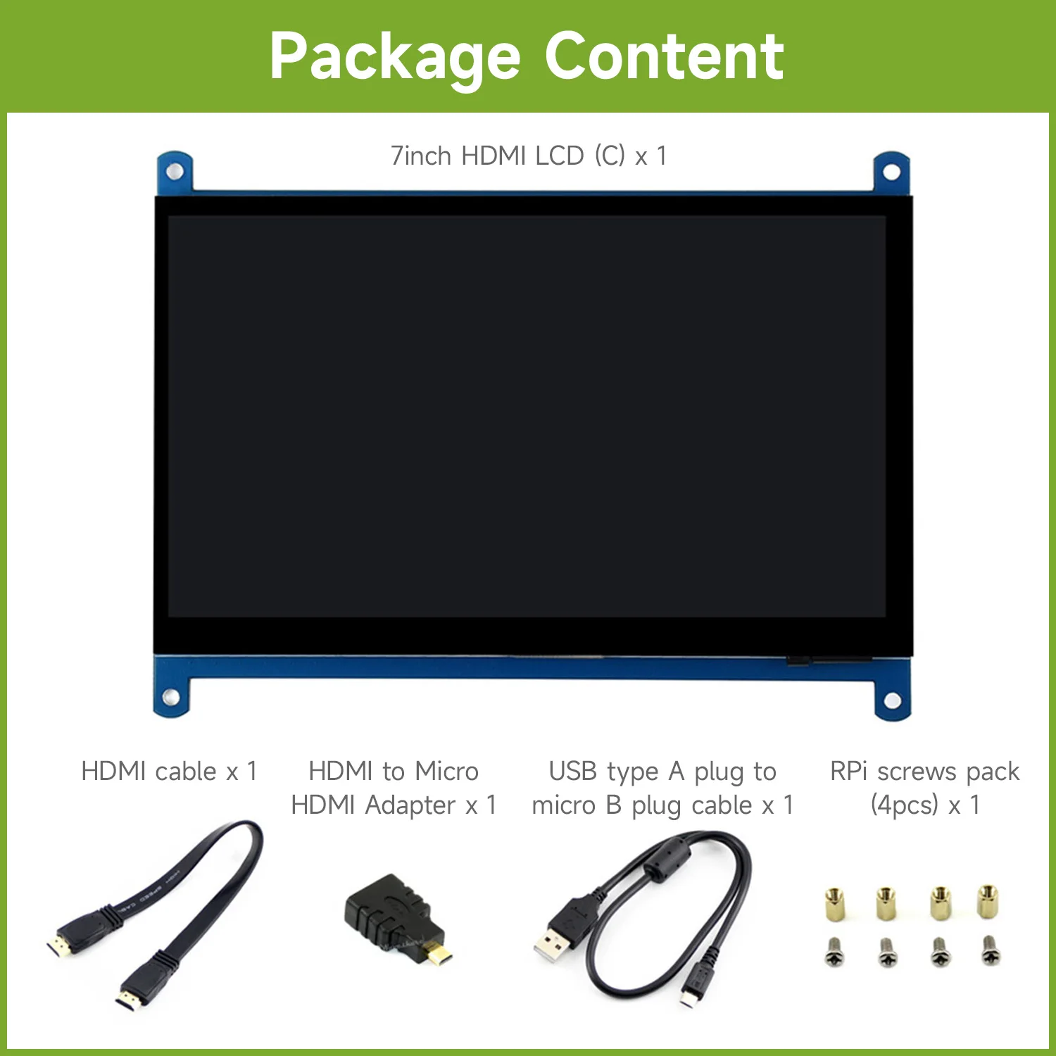 Picture 7: Waveshare 7inch Capacitive Touch Screen LCD (C), Low Power Consumption, 5-Points, Supports All Versions Of Raspberry Pi