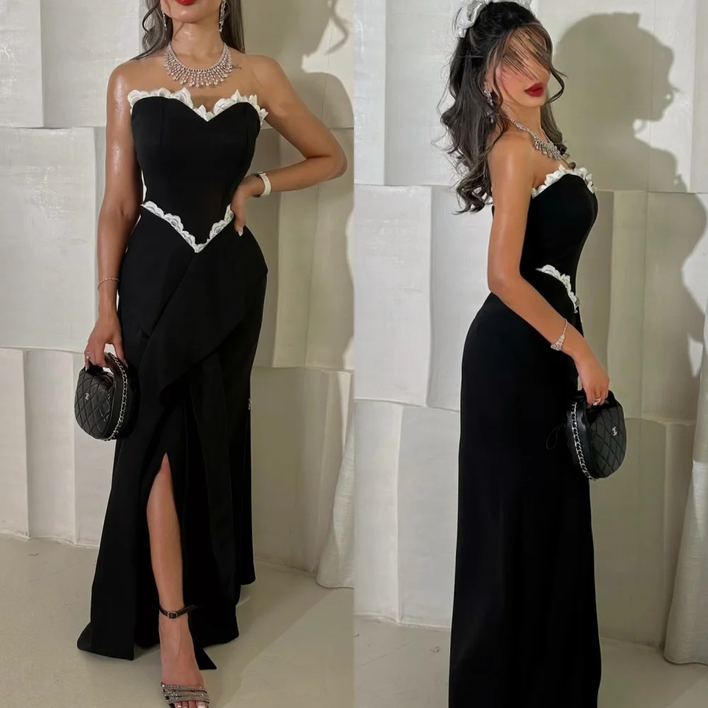 

Customized Chinese Style Matching Jersey Ruched Draped Lace Straight Sweetheart Long Dresses Bespoke Occasion Dresses Intricate