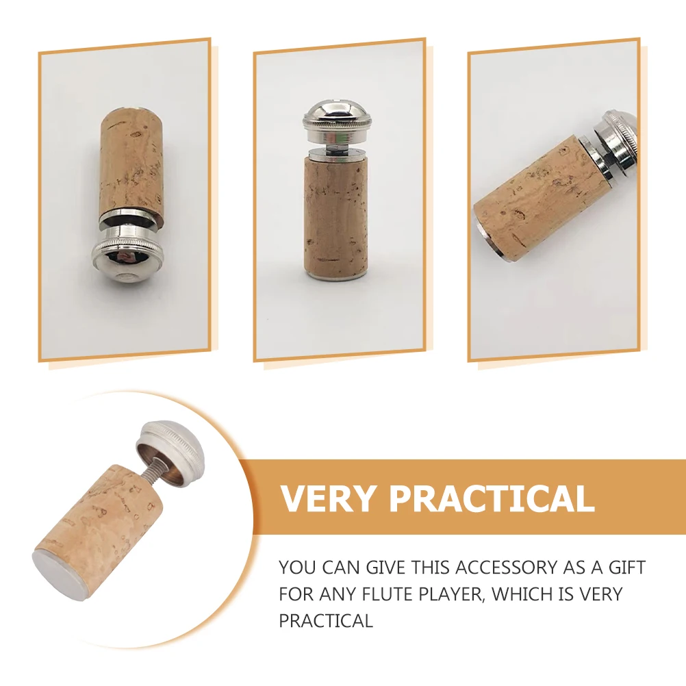 

Flute Plug Professional Accessories Replacement Major Smooth Surface Cork Stopper Brass Part Accessory Beginner