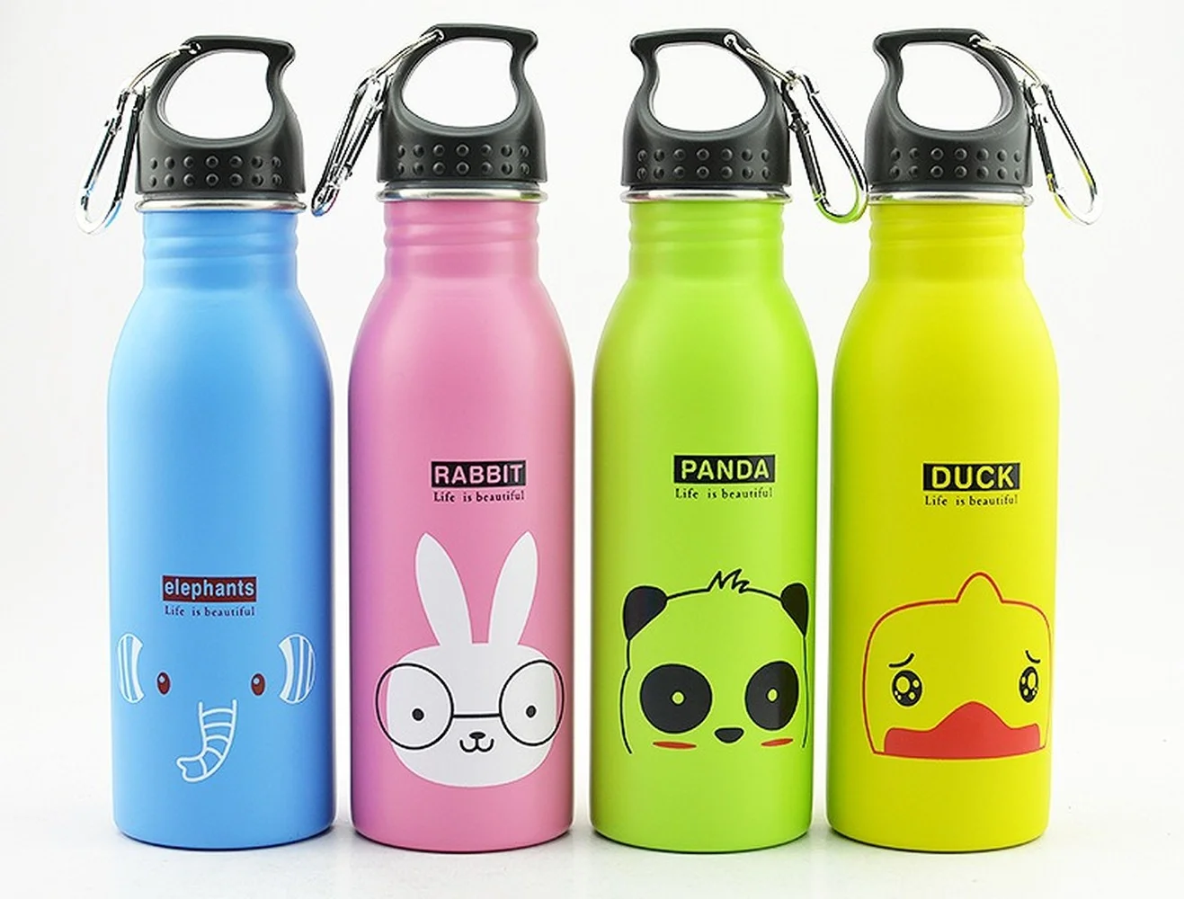 500ML Children\'s Stainless Steel Sports Water Bottles Portable Outdoor Cycling Camping Bicycle Bike Kettle Kid Cups