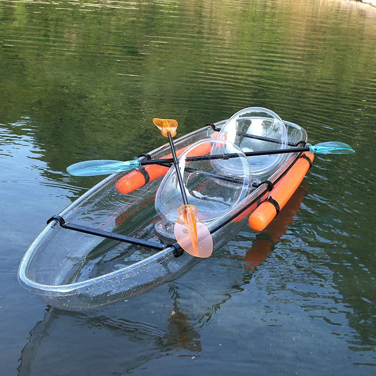 

Transparent Kayak PC Kayak Boat Polycarbonate Boat for Water Sports Small Plastic Canoe Water Play Transparent Boat