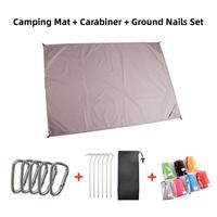 Folding Pocket Picnic Mat With Carabiner Ground Nails Waterproof Sand Free Camping Beach Mat Blanket Outdoor Picknick Tent