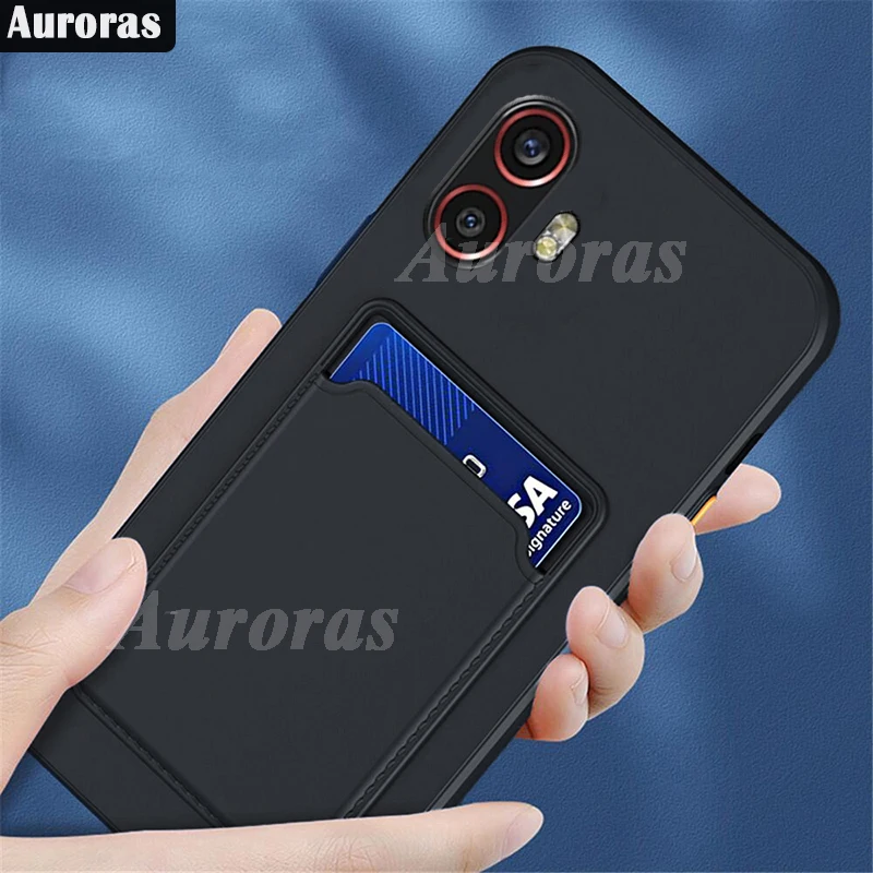 Auroras For Samsung Galaxy XCover 6 Pro Case Luxury Wallet Card Slot Back Cover Soft Silicone Protector Samsung X Cover 6 Pro