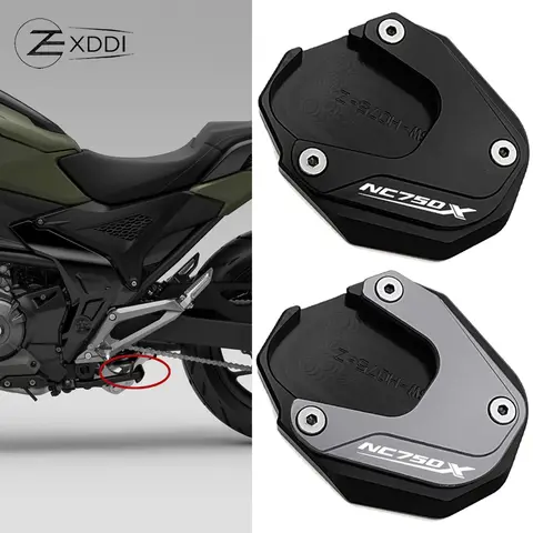 För Honda NC750X NC 750X NC750 X NC 750 X 2014-2023 2024 2025 CNC Motorcykel Kickstand Sidostöd Förlängningsplatta Förstoringsplatta 10 best sales Honda NC 750 x 2021 - №9