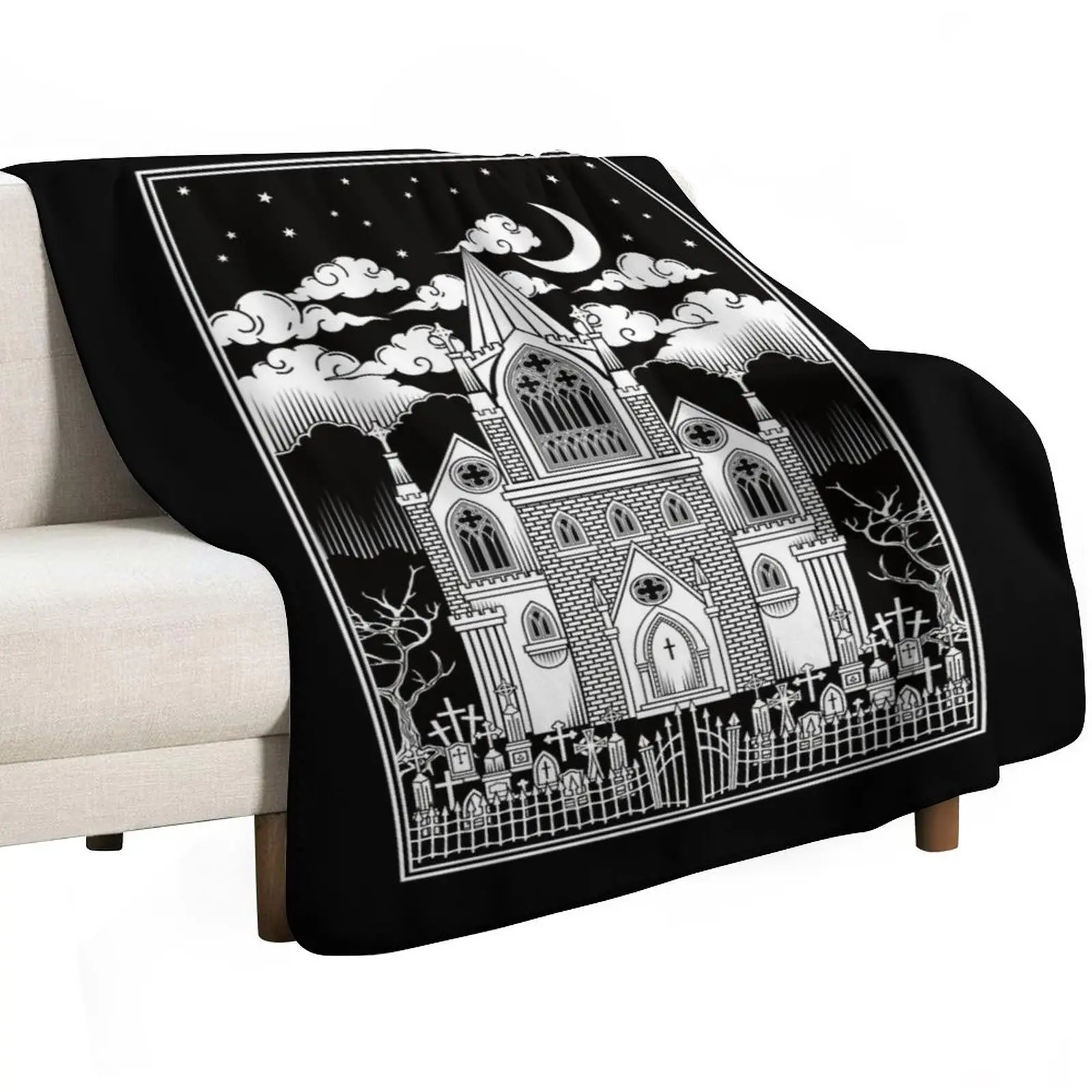 Gothic Cathedral Throw Blanket manga blankets ands Sofas Winter beds Sleeping Bag Flannels Blankets