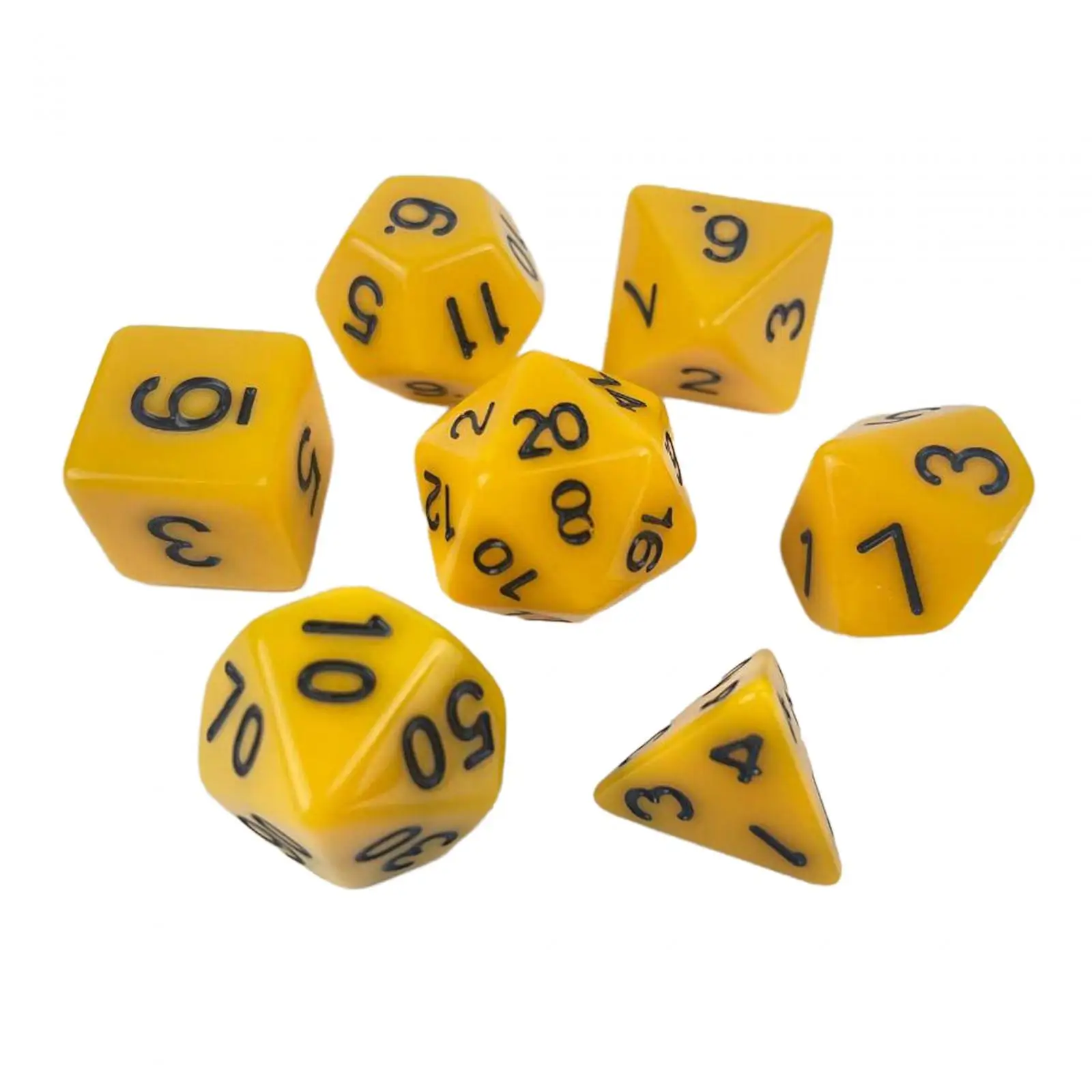 49pcs Polyhedral Acrylic Dice Set Multi Sided Dices for Role Playing Games Board Game Math Counting Toys Colorful Party Favors