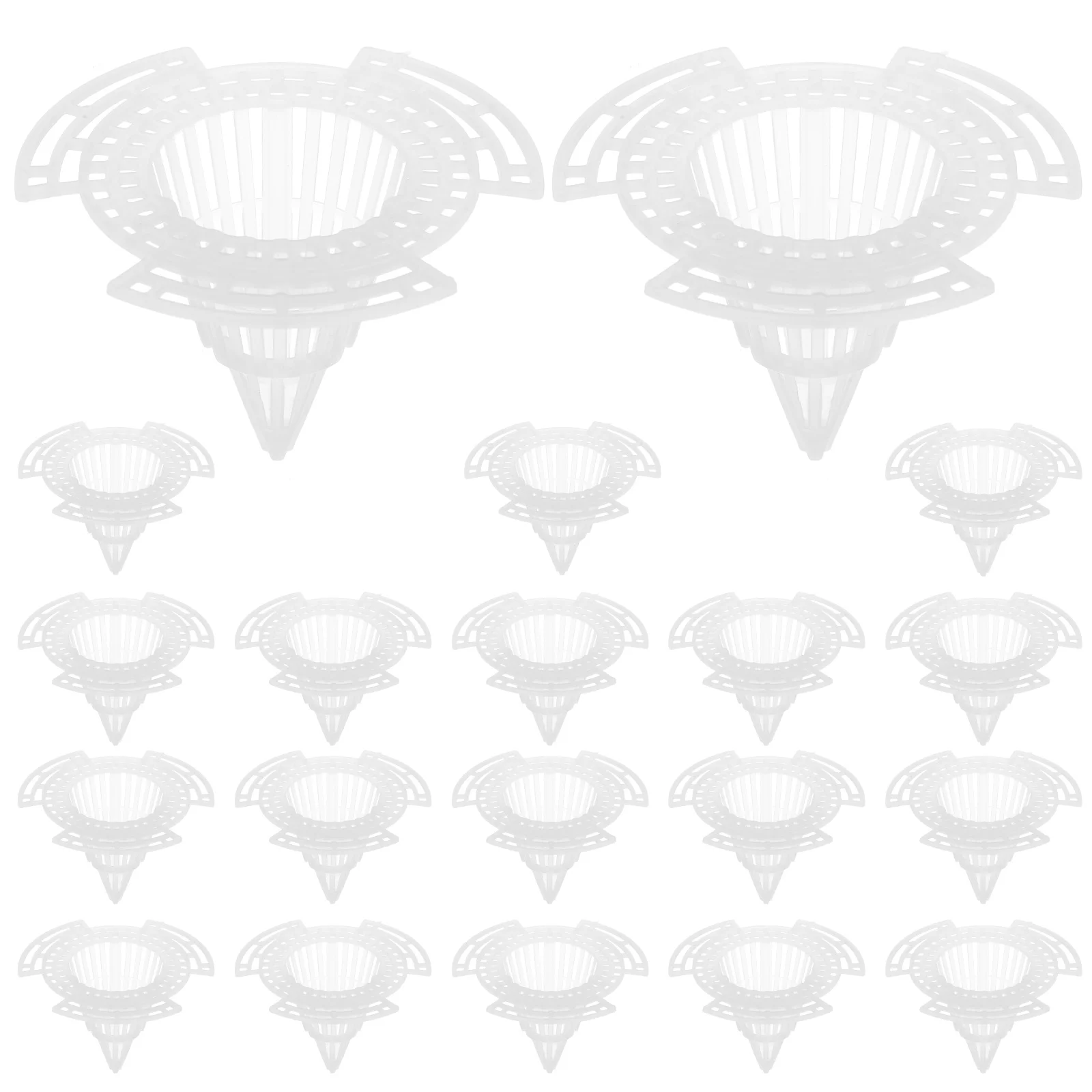 20 個植木鉢メッシュマットコーン穴パッドプランターリフトアクセサリー Pvc 盆栽底マット