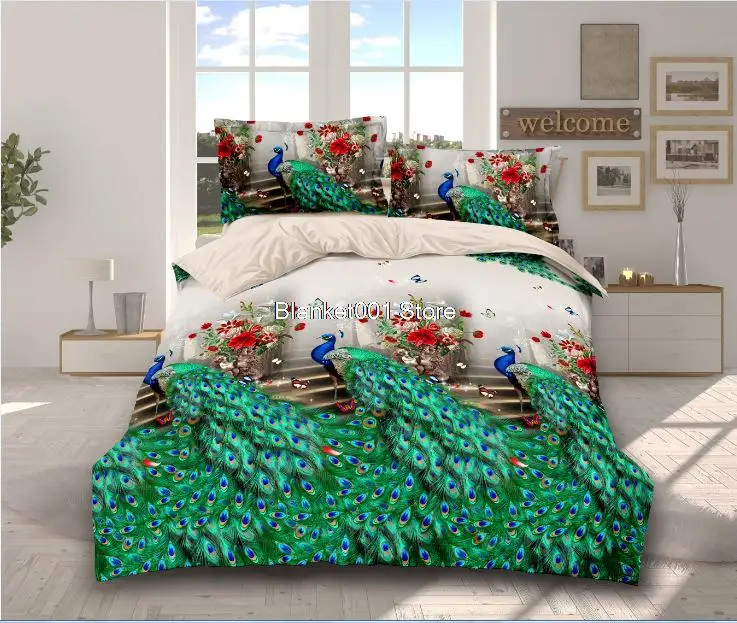 

3d bedding set, oil painting bed set without filler, comforter cover