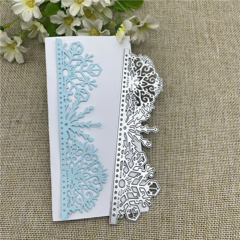 Christmas snow lace frame background Metal Cutting Dies Stencils For DIY Scrapbooking Decorative Embossing Handcraft Template