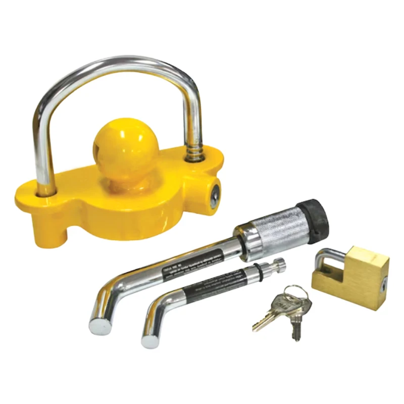 Tow And Store Anti-Theft Lock Set 7014700 Universal Coupler Lock Bent Lock Coupling Lock Brass Double Pin Swiveling Clip