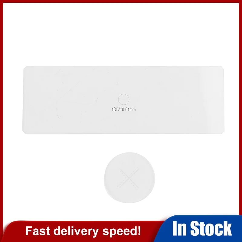 العدسة ميكرومتر قطر 19 مللي متر الزجاج البصري عبر حاكم صافي للمجهر الحيوي 23.2 مللي متر العين DIV 1 0.1 0.05 0.2 مللي متر