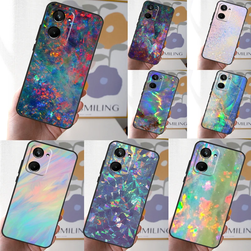 Opal Stone Iridescent For Realme 11 10 9 12 Pro Plus GT Neo 6 5 C21Y C25s C30 C31 C33 C35 C51 C53 C55 C67 Case