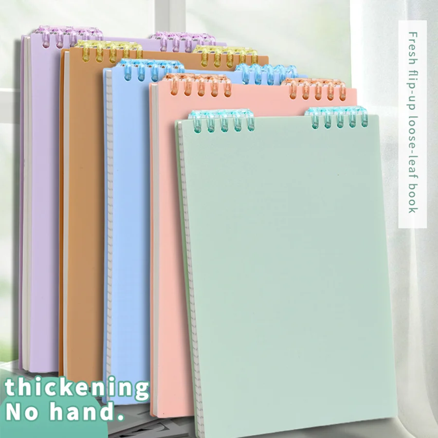 2 120 page premium thick notebook - spiral binding, PP cover with lines and grid pages, suitable for students and professionals