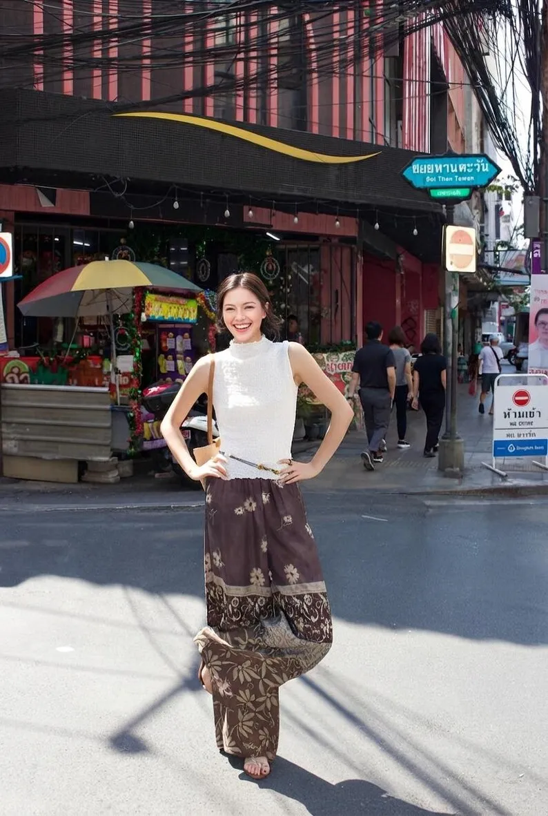2026 Spring Autumn Personalized Fashionable Y2k Pants Trendy Fashion Bohemian Print Loose Women and Children Sports Pants