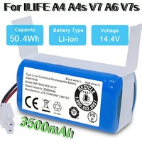 Original 14.4V 3500mAh Lithium Battery for ILIFE A4/A6/V7s Plus, INR18650-M26 4S1P Pack – Replacement for Robot Vacuum Cleaner.