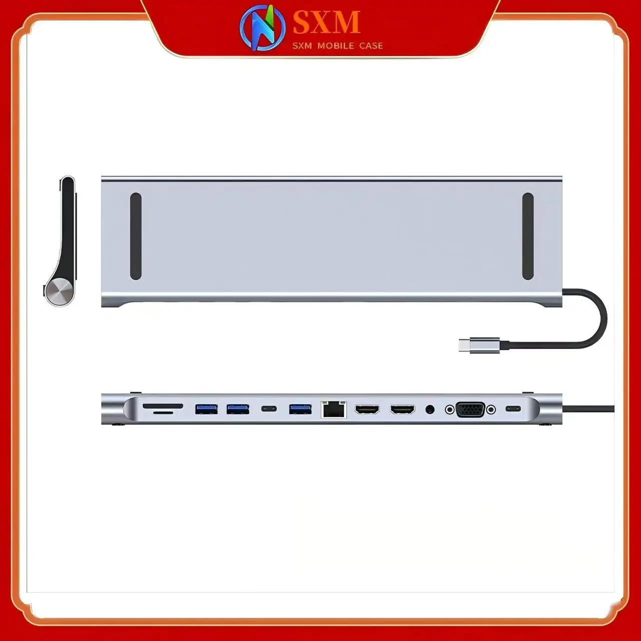 

Typec SD TF USB VGA HD 12-in-1 Docking Station with Multiple Screens and Different Graphics Docking Station