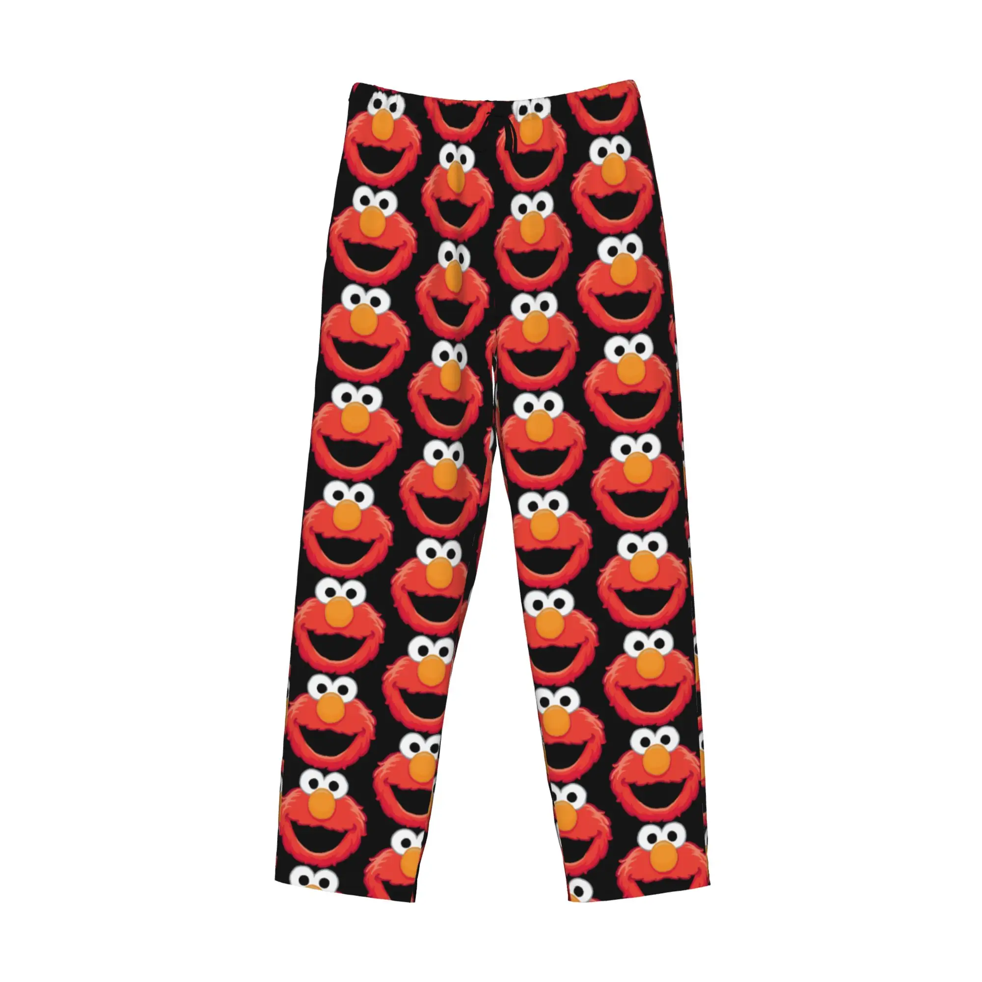 Custom Cookies Anime Monsters  Pajama Pants Sleepwear Men Elastic Waistband Elmo Cartoons Sleep Lounge Bottoms with Pockets view 3