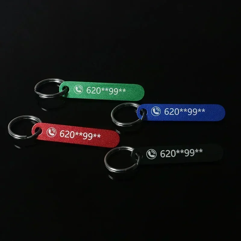 Fashion Custom Keychain Personalized Keychain Name Phone Number  Gift for  Anti-lost  Keyring Keychain Accessories