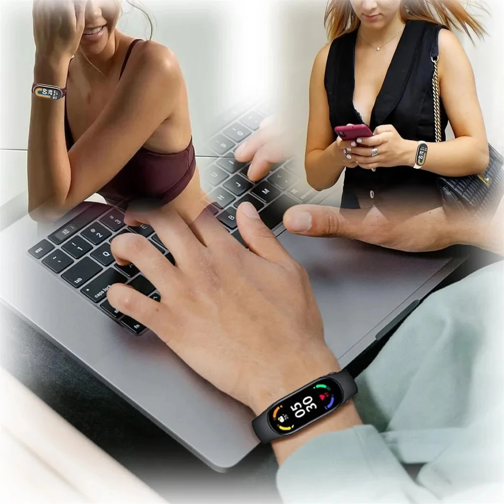 حزام سيليكون لشاومي Mi الفرقة 8-8 NFC استبدال miband9/8 الرياضة سوار مقاوم للماء الساعات الذكية mi الفرقة 9 اكسسوارات