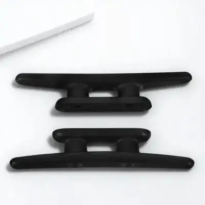 

2 Pcs Yacht Tether Bolt Boat Mooring Cleats Croissant Black Nylon