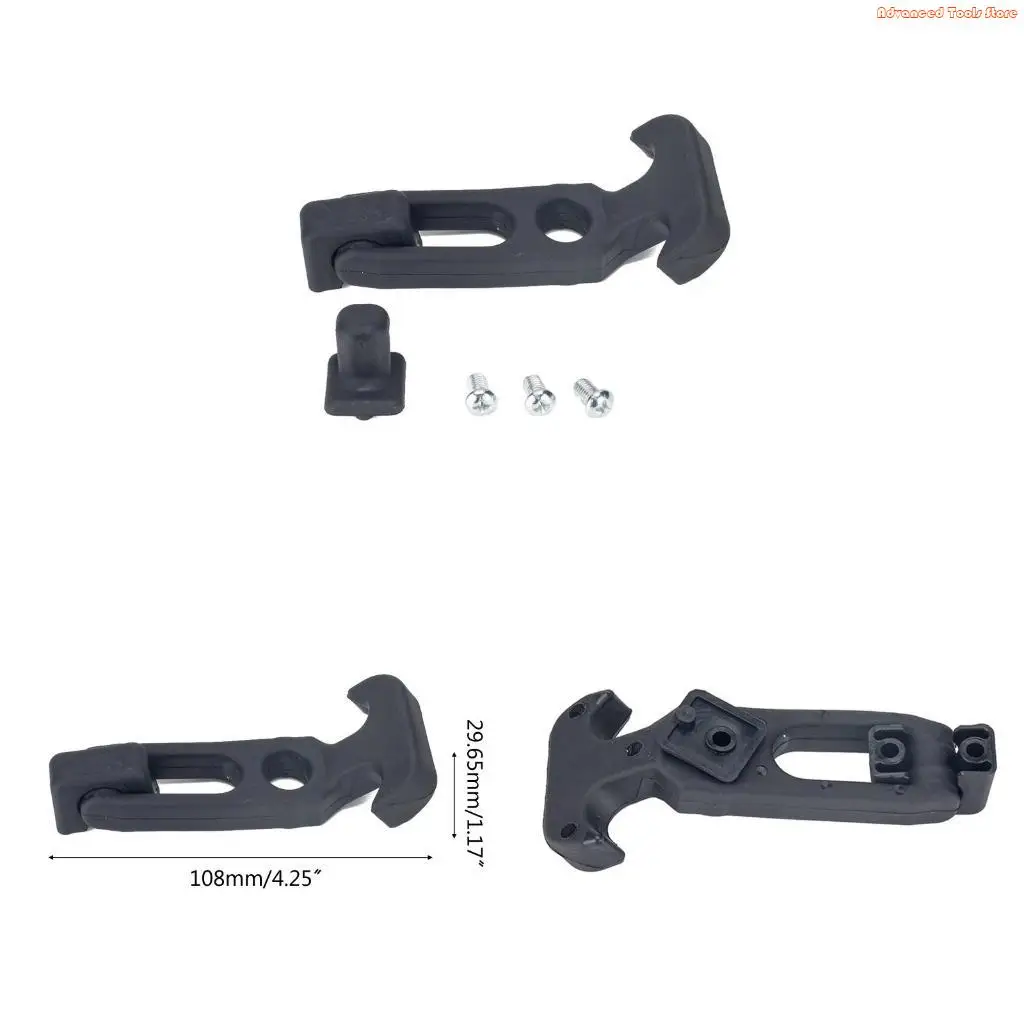 2Pcs/set T-handle Buckle Elastic Rubber T-handle Hasp Draw for Latch with Brackets for Rvs Trailers Tool Boxes Cooling B W91B