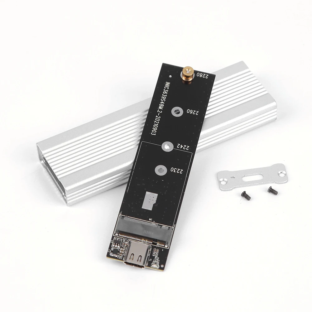 M.2 NVME PCIe NGFF SATA Dual Protocol SSD Case Clear USB Type C 10Gbps PCI-E M2 SSD Transparent External Enclosure Hard Disk Box