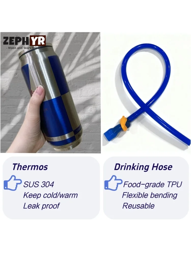 AliExpress NONE 500ML Thermos with Long Hose for Racing Hydration Drinking Water 304 Stainless Steel Keep Cold Cycling Climbing Camping Tumbler