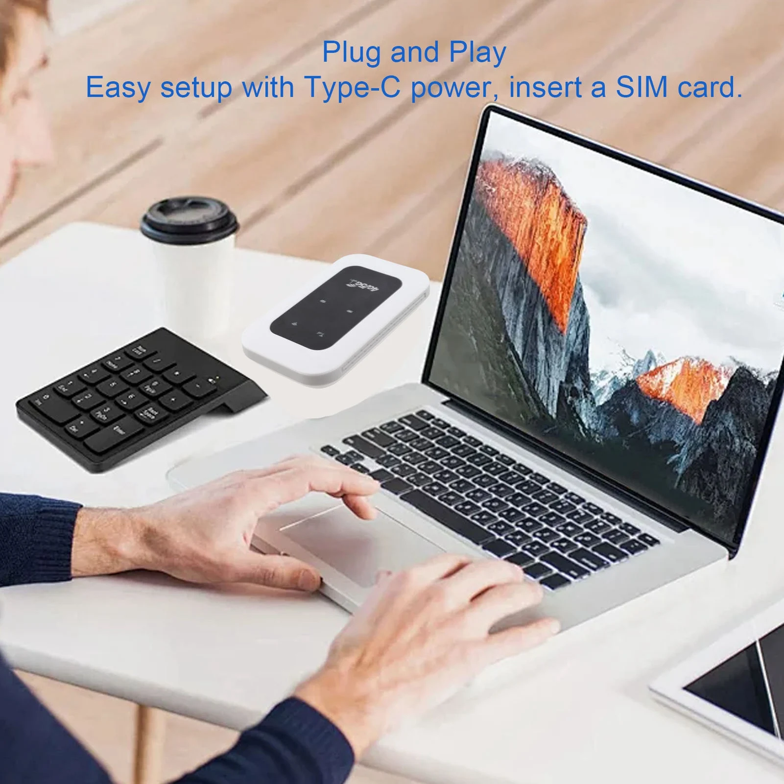 Portable WiFi Mobile Hotspot WiFi Hotspot Device 300Mbps High Speed 4G Pocket Mini Wireless Network Device for Travel Camping