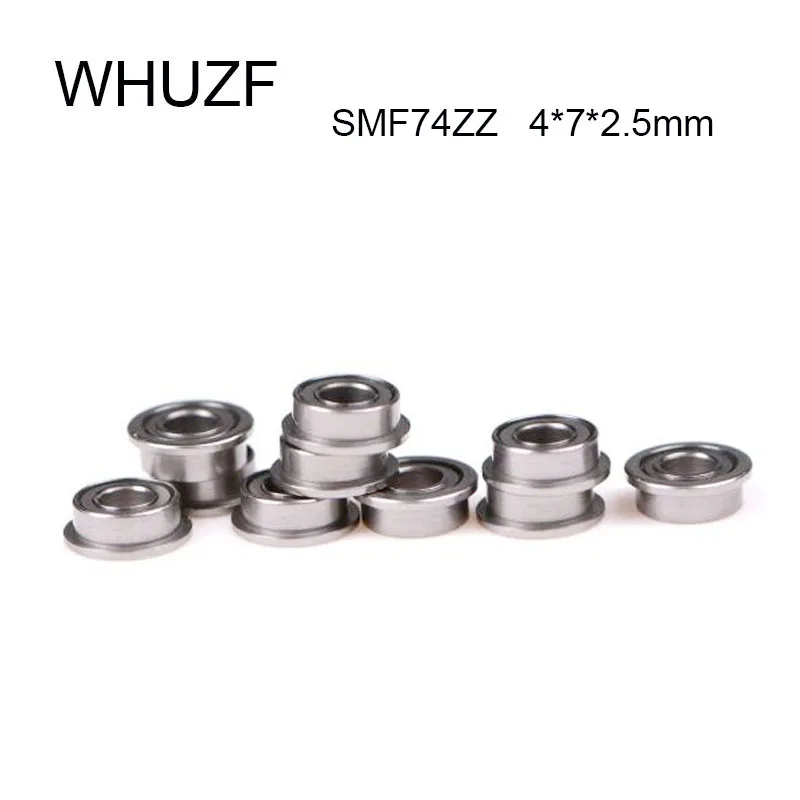 

SMF74ZZ Flange Bearing 4x7x2.5mm ABEC-1 10/20/50PCS Double Shielded Stainless Steel Flanged SMF74 Z ZZ Ball Bearings SMF74Z