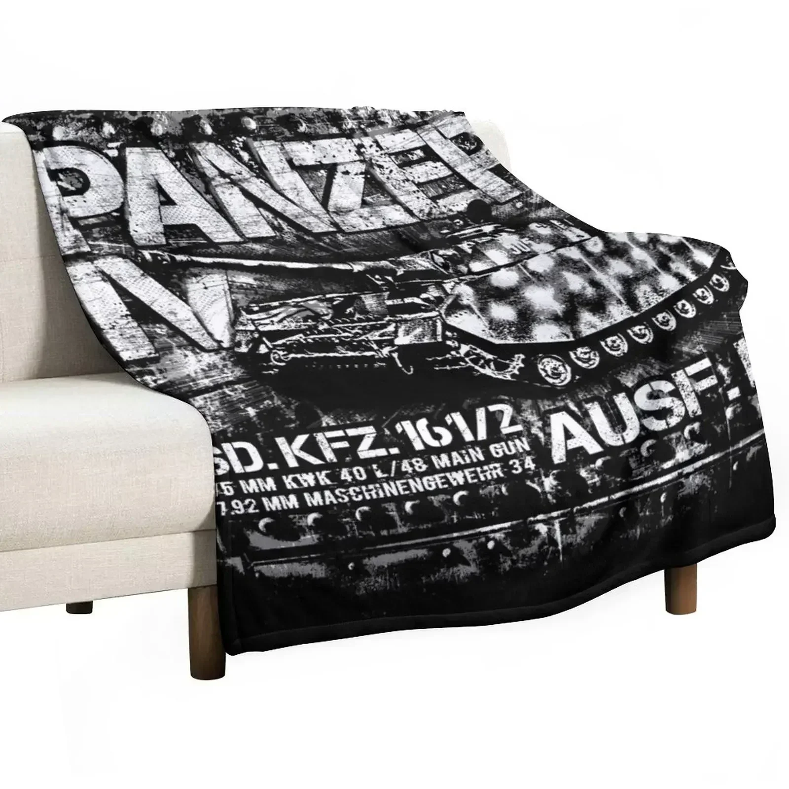 Panzer IV Throw Blanket Furrys Decorative Sofas Blankets