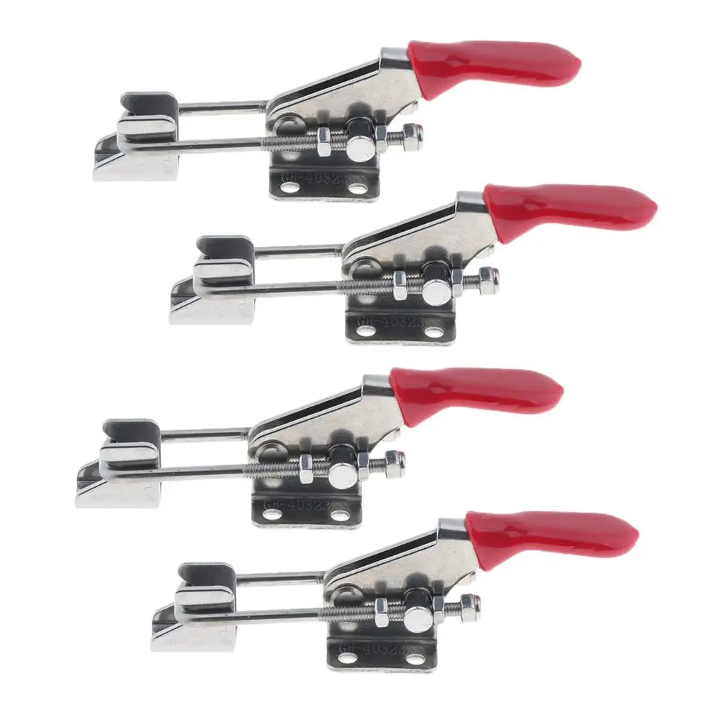 Adjustable Metal Lock Hasp Toggle Clamp Set Quick Release Plastic Cover Handle for Equipment Repair