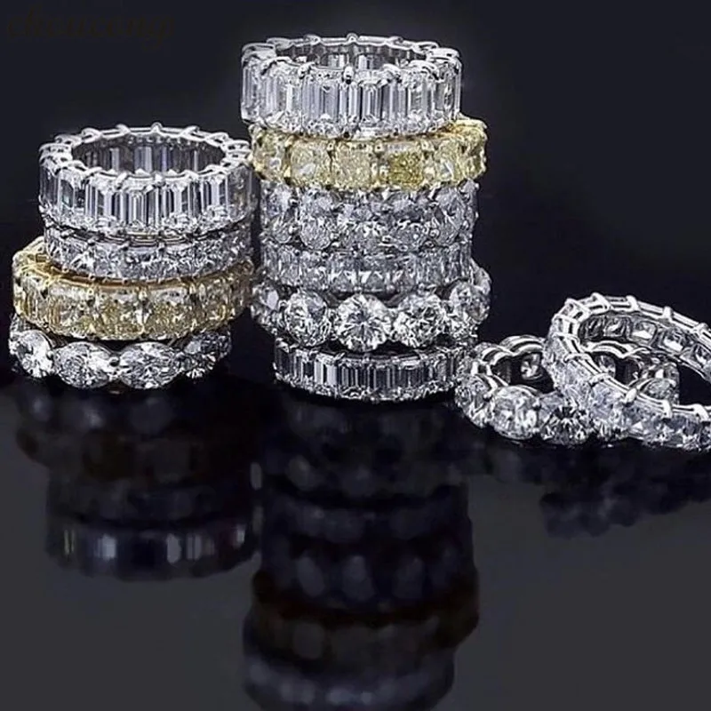 Luxury  Wedding Band Eternity Ring For Women Big Gift For Ladies Love Wholesale Lots Bulk Jewelry R5578