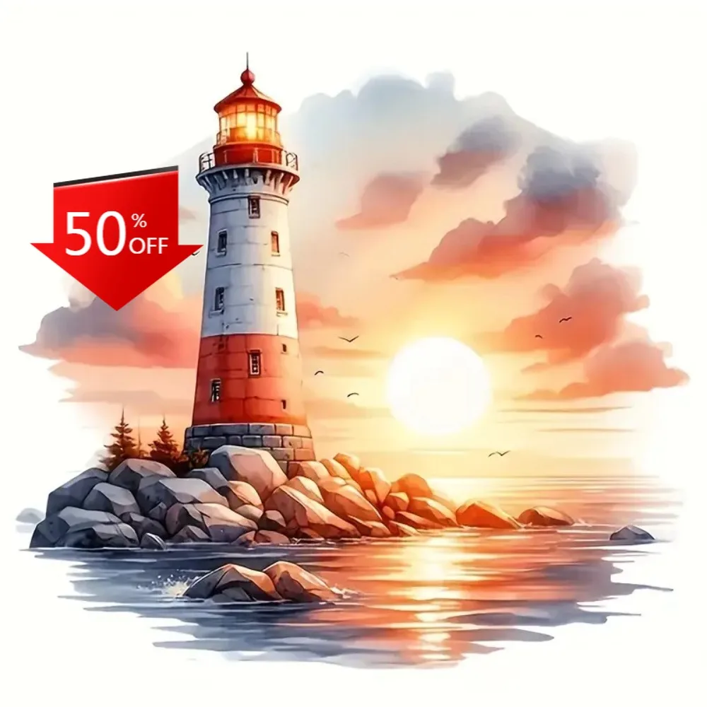 inch Pointing Lighthouse Decal,Car Vintage Car Laptop Window Bumper Waterproof Vinyl Decal Sticker Aesthetic Funny Retro