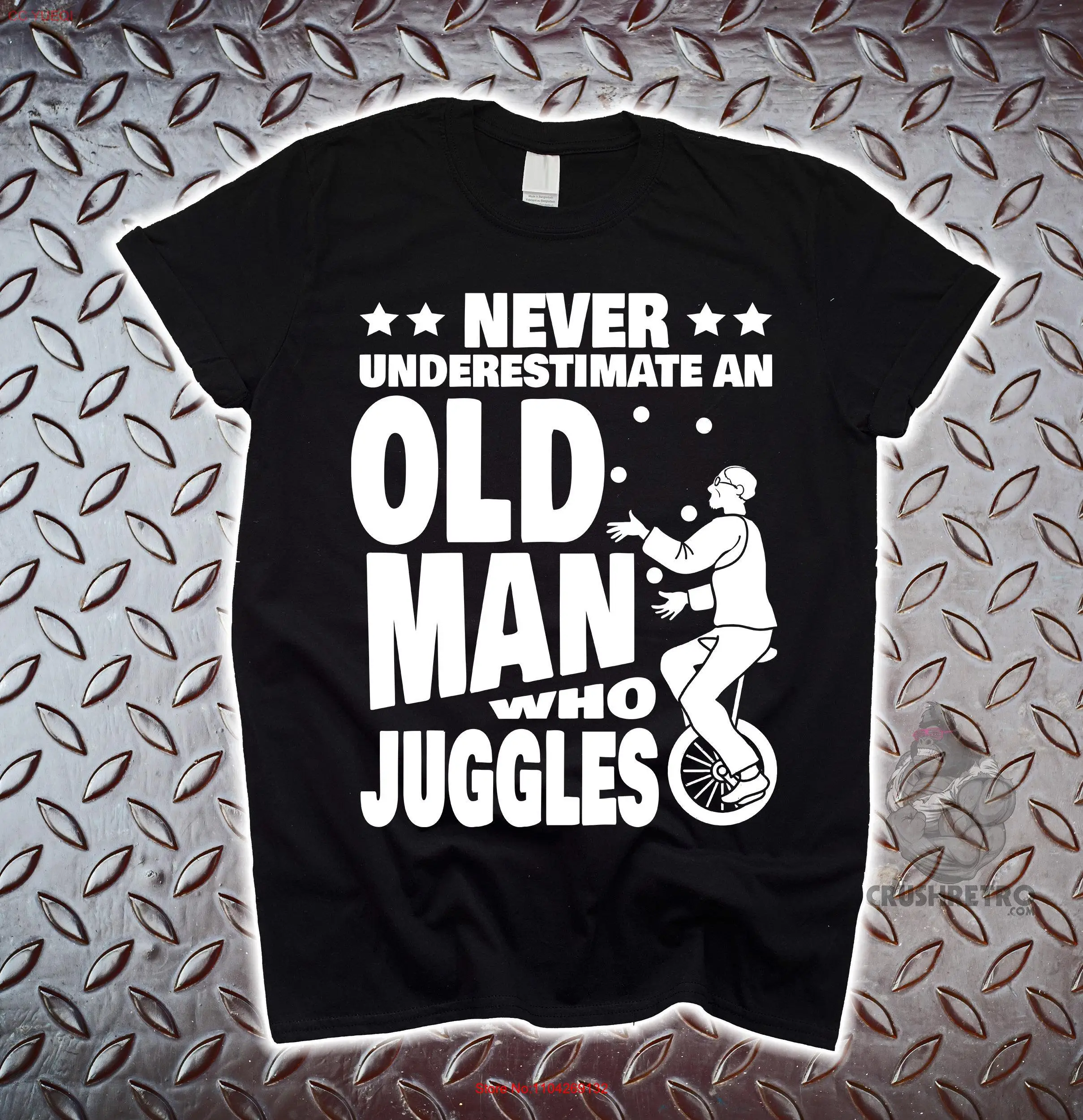 Never Underestimate An Old Man who Jiggles T Shirt for Dad Grandpa Him Father's Day Birthday long or short sleeves